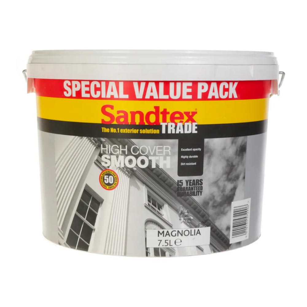 Sandtex Trade High Cover Smooth Masonry - Magnolia 7.5L