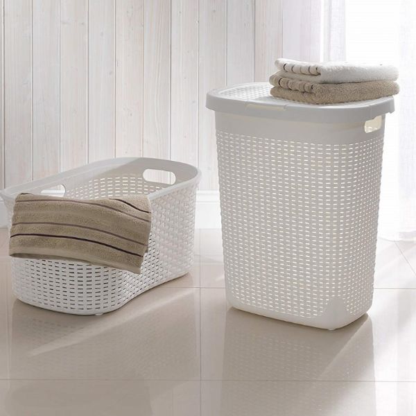 Addis Rattan Hamper 50L Hipster Calico 515153