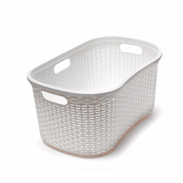 Addis Rattan Laundry Basket 40L Hipster Calico 515625