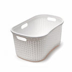 Addis Rattan Laundry Basket 40L Hipster Calico 515625