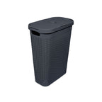 Addis Rattan Slim Laundry Hamper 40L Charcoal 517486