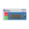 8 Way 2Mtr Extension Socket Individually Switched With Neon Indicator