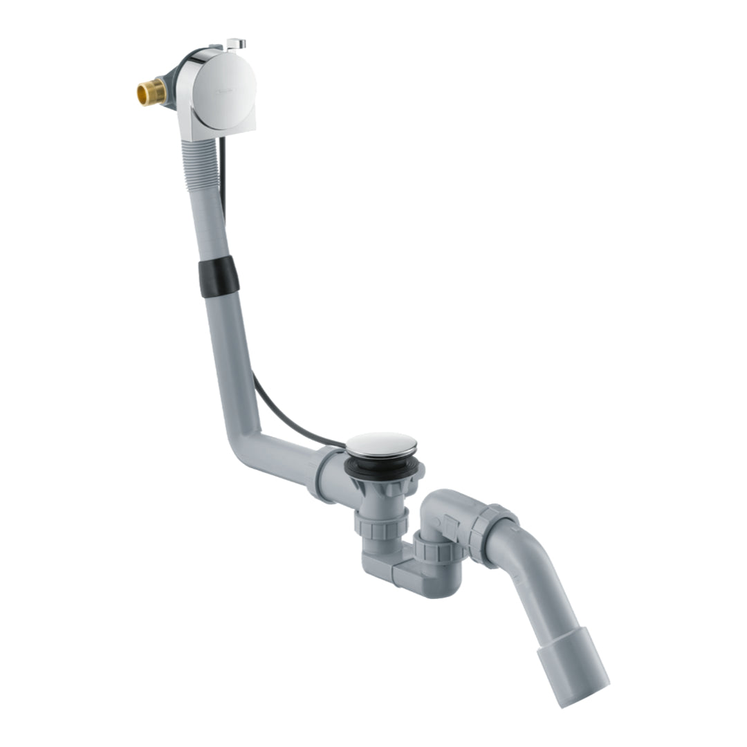 Hansgrohe Exafill S Complete set bath filler, waste and overflow set for standard bath tubs