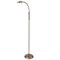 LED Antique Brass Floor Lamp with Rotary Dimmer