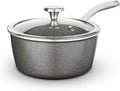 Tower T900217 Cerastone Pro 22cm Forged Saucepan with Tempered Glass Lid - Graphite