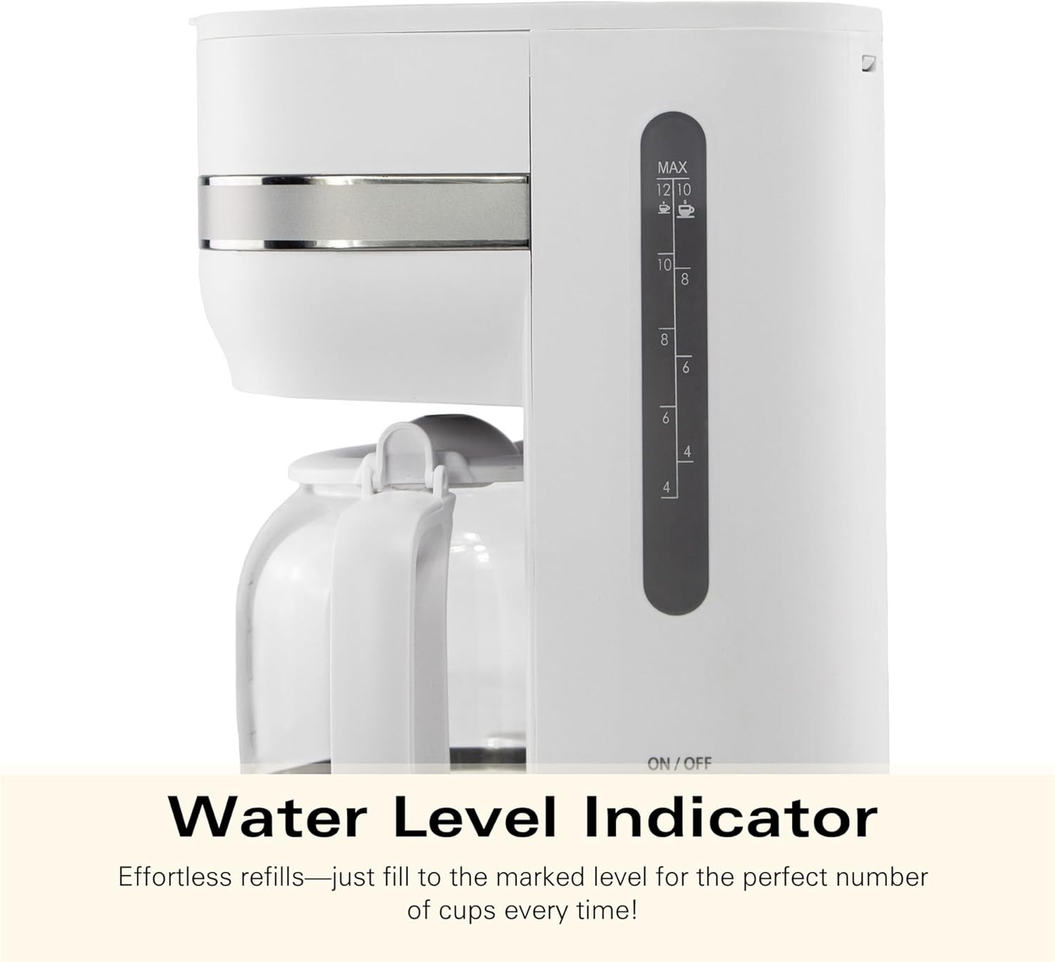Hamilton Beach HBC9453MW Ella Filter Coffee Machine- White
