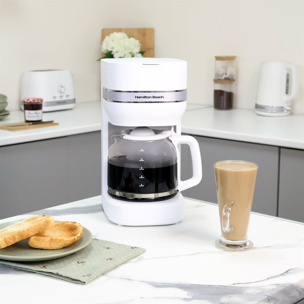 Hamilton Beach HBC9453MW Ella Filter Coffee Machine- White