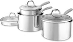 GGood Food By Tower GF900270 Tri-Ply 3  Piece Cookware Set