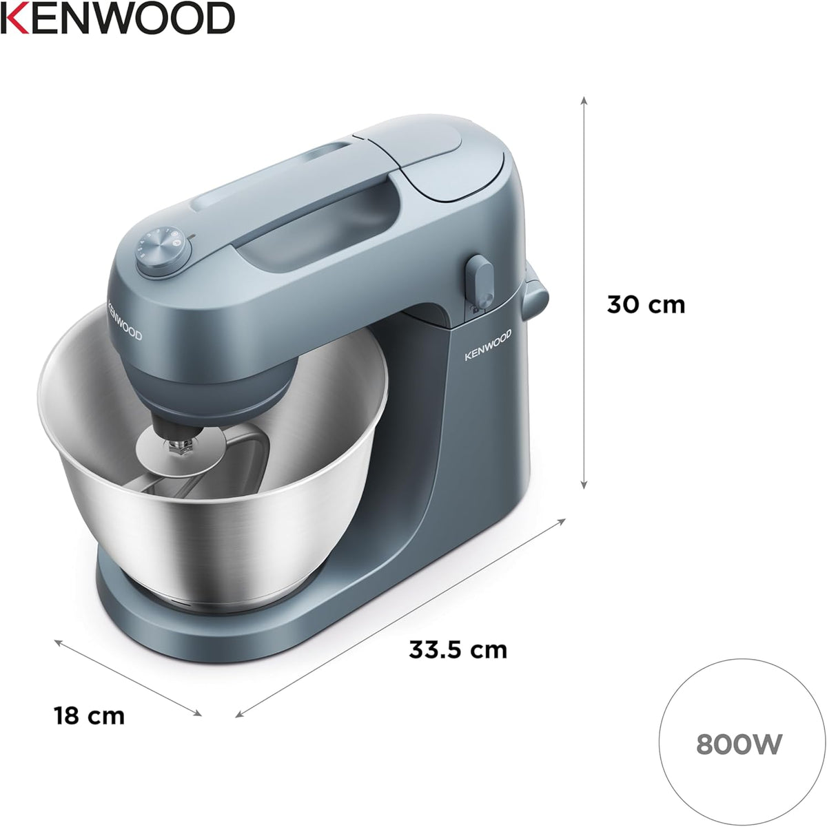 Kenwood KZM35.000GY 800W Kenwood Go Stand Mixer Storm Blue