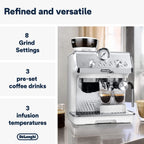 Delonghi EC9155.W La Specialista Arte Espresso Coffee Machine with Integrated Burr Grinder - White