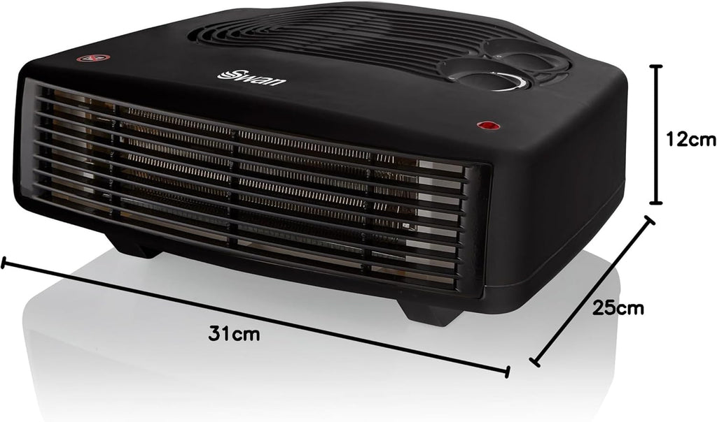 Swan SH27030N Horizontal Fan Heater with 2 Heat Settings-3000W- Black
