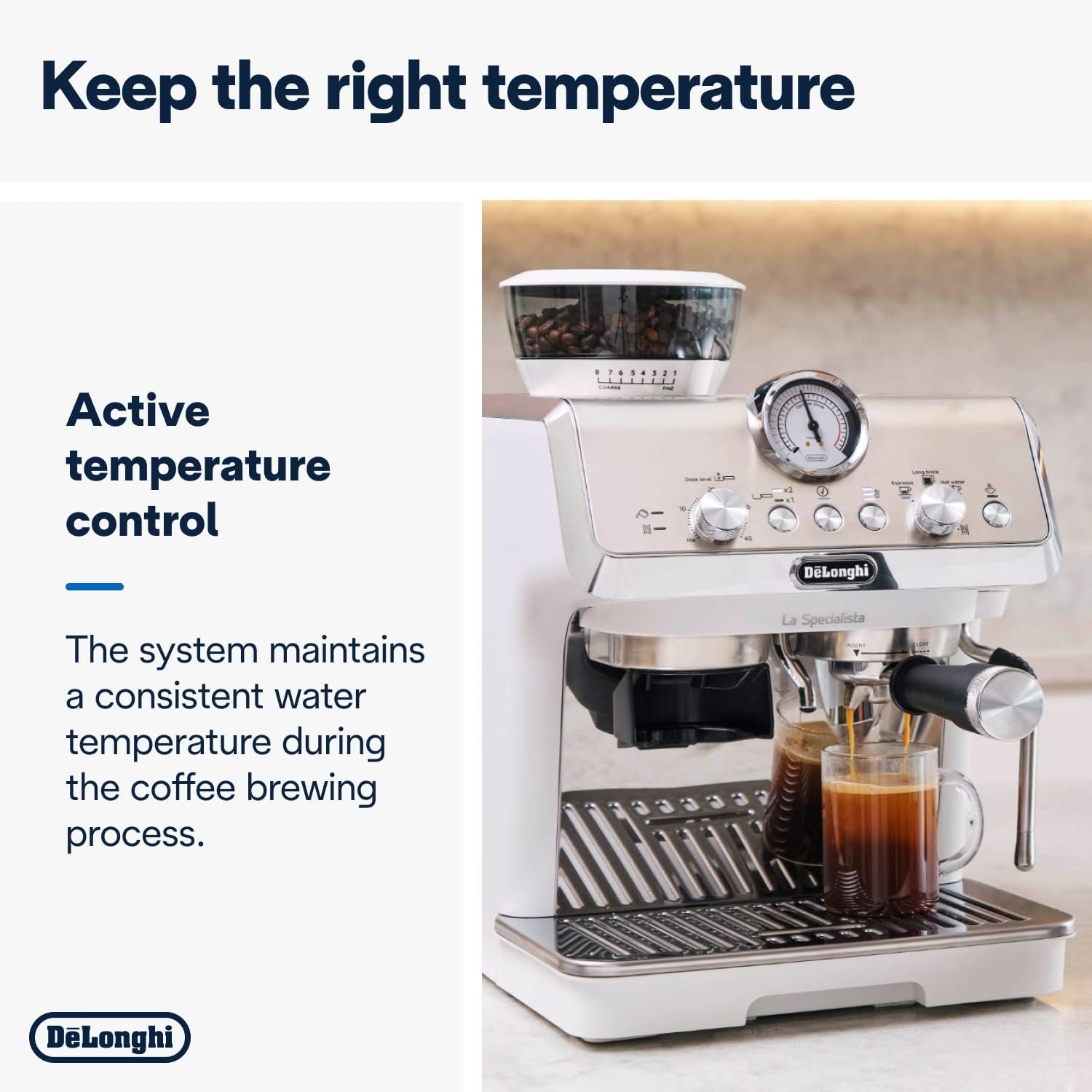 Delonghi EC9155.W La Specialista Arte Espresso Coffee Machine with Integrated Burr Grinder - White
