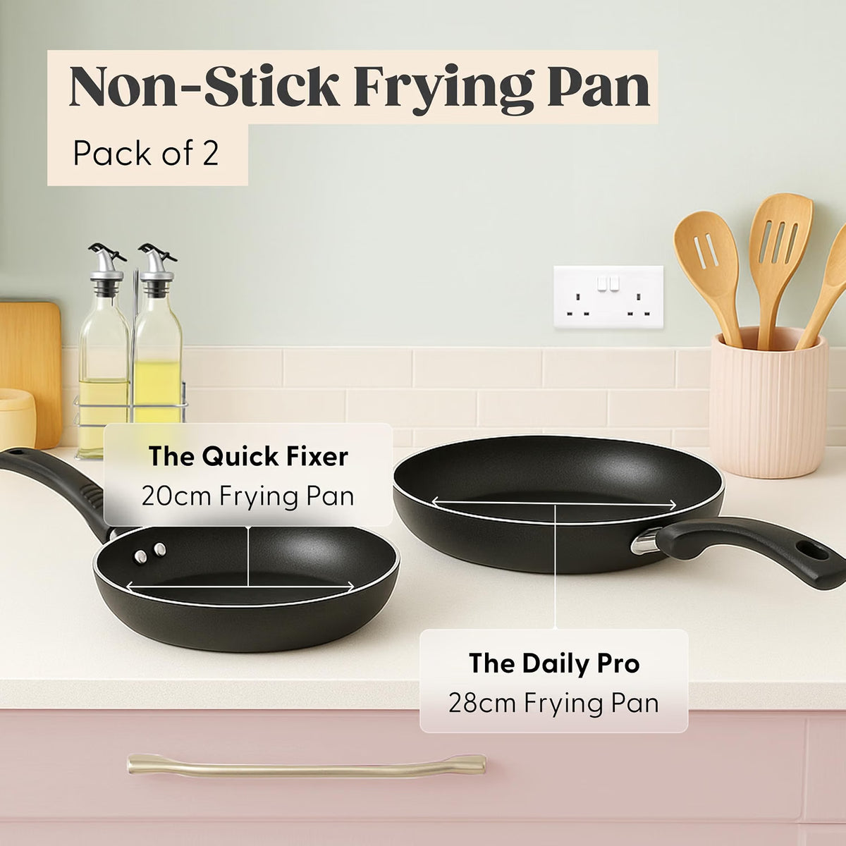 Judge Everyday JDAY045  2 piece Frying Pan Set Non-Stick