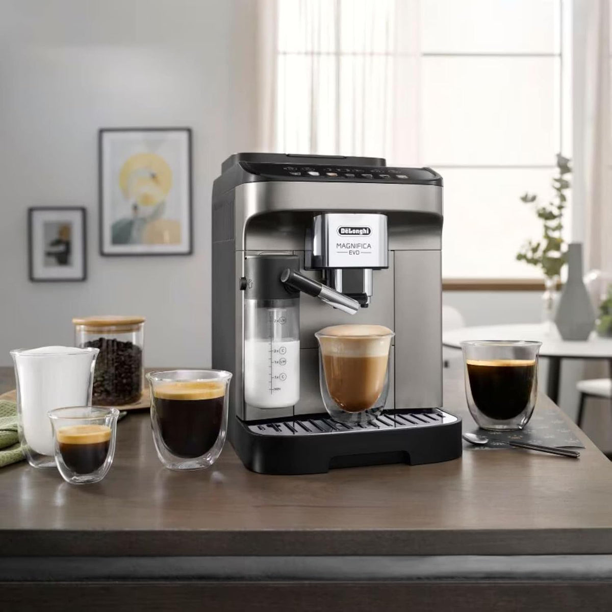 Delonghi Magnifica Evo  Bean to Cup Coffee Machine - Titanium Black
