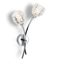Maple Glass and Chrome Wall Light