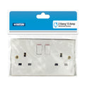 2 Gang 13Amp Switched Wall Socket