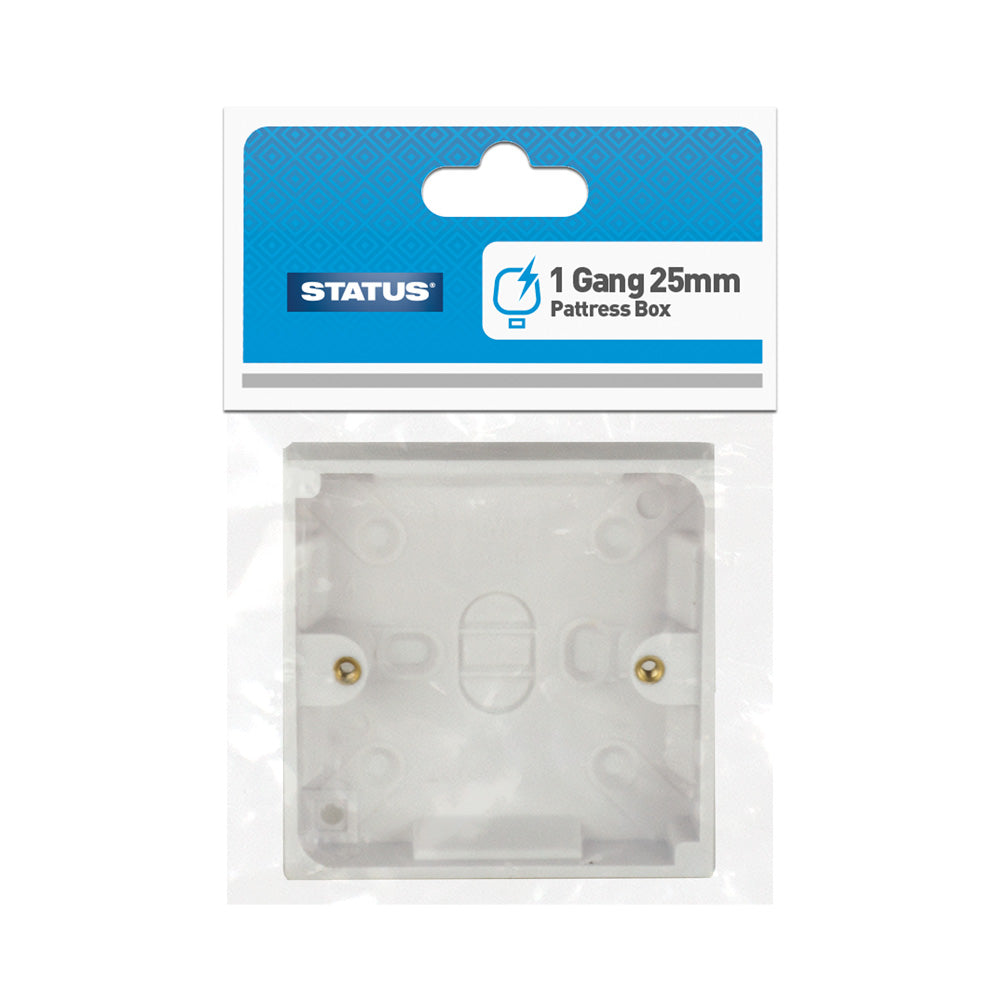 1 Gang 25mm Pattress Box