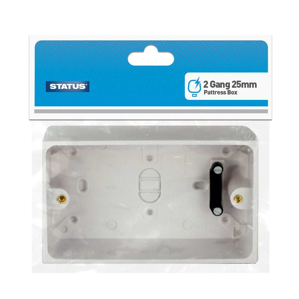 2 Gang 25mm Pattress Box