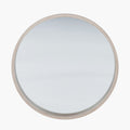 Natural Wood Round Mirror