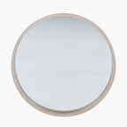 Natural Wood Round Mirror