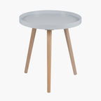 Pacific Halston Light Grey Wood Veneer and Natural Pine Wood Side Table