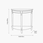 Pacific Heritage Olive Pine Wood Half Moon Console Table