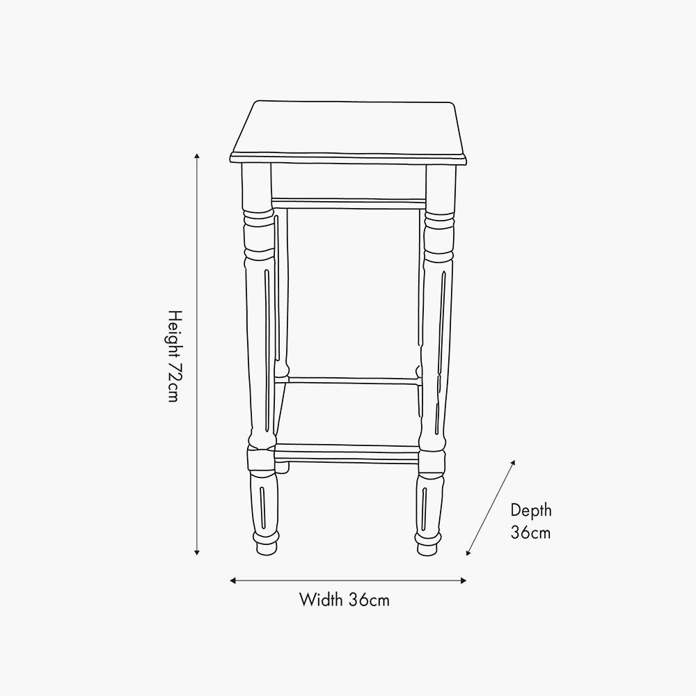 Pacific Heritage Olive Pine Wood Accent Table