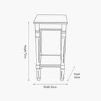 Pacific Heritage Olive Pine Wood Accent Table
