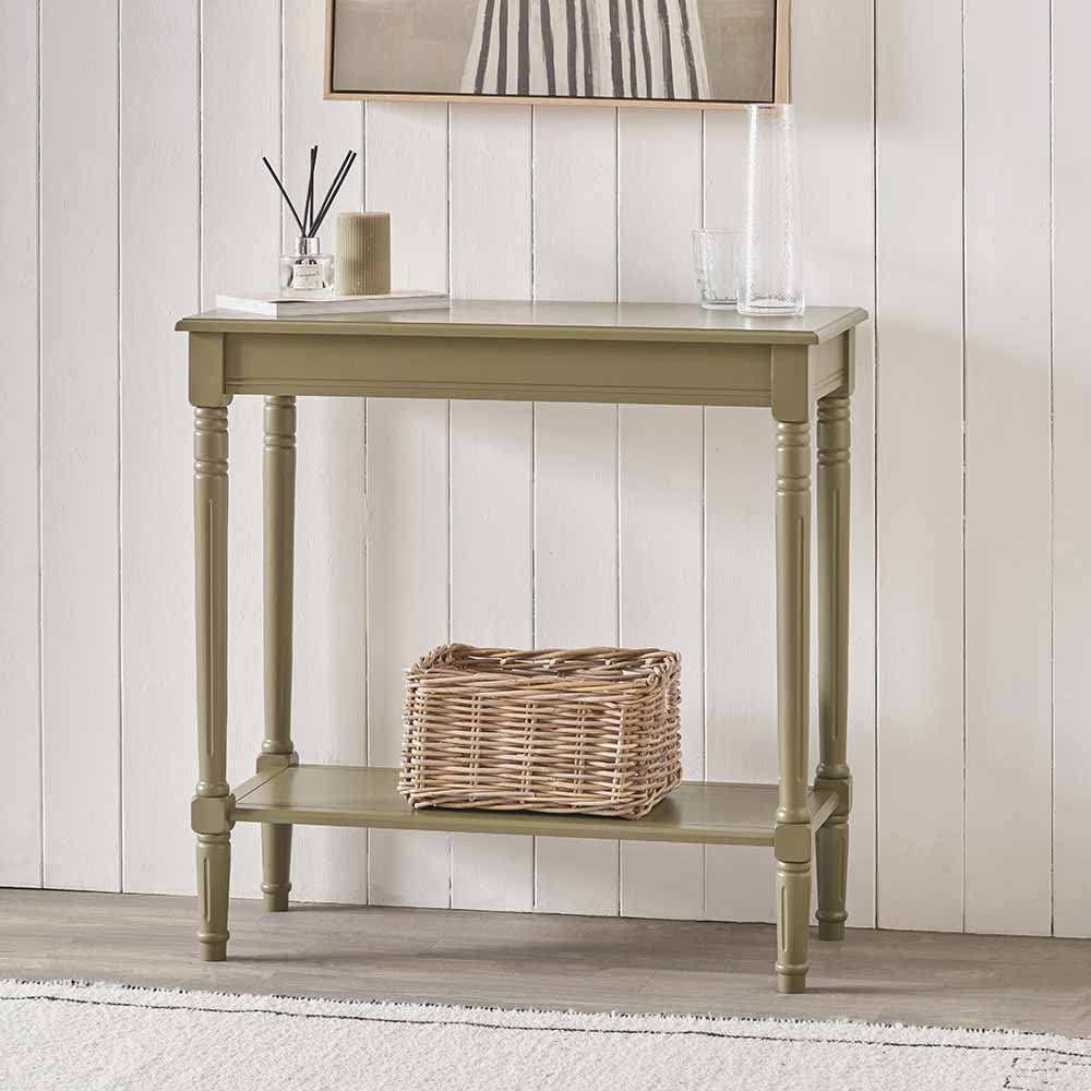 Pacific Heritage Olive Pine Wood Console Table