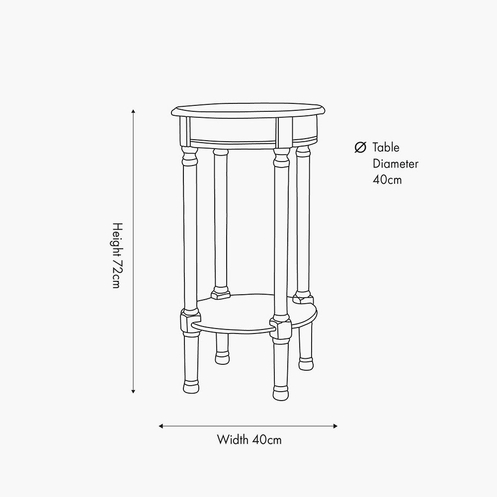 Pacific Heritage Olive Pine Wood Round Accent Table
