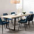 Pacific Marca Sand Wash Acacia Wood and Black Metal Dining Table