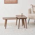 Pacific Elias Dark Ash Wood Retro Set of 2 Coffee Tables