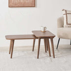 Pacific Elias Dark Ash Wood Retro Set of 2 Coffee Tables