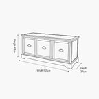 Pacific Croft Olive Pine Wood 3 Drawer Unit
