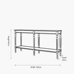Pacific Heritage Elizabeth White Pine Wood Large Console Table
