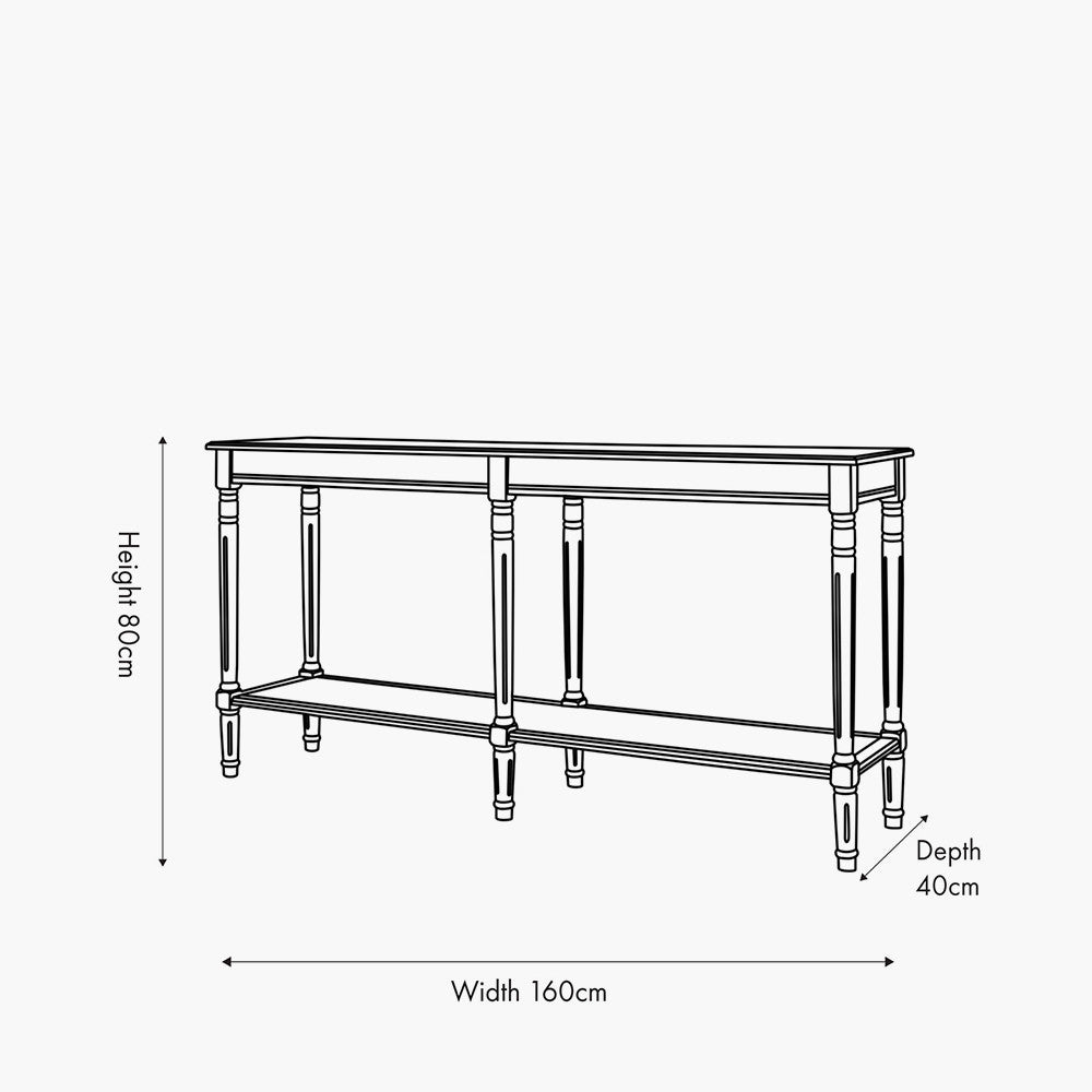 Pacific Heritage Olive Pine Wood Large Console Table