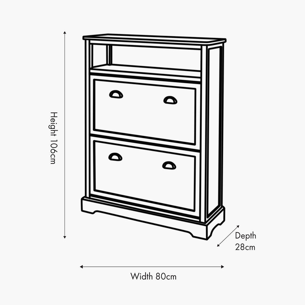 Pacific Croft Linen Pine Wood Shoe Storage Unit