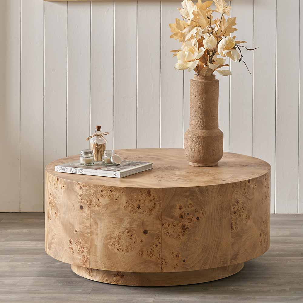 Pacific Newborough Burr Wood Effect Coffee Table