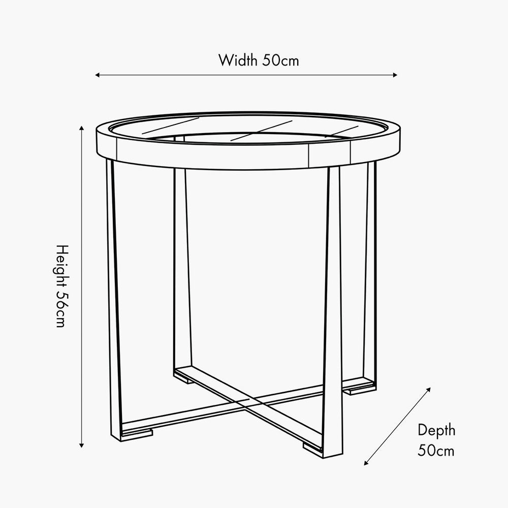 Pacific Vermont Clear Glass and Light Walnut Wood Veneer Side Table