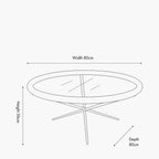 Pacific Elwood Clear Glass and Black Fir Wood Effect Coffee Table