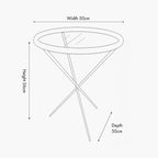 Pacific Elwood Clear Glass and Black Fir Wood Effect Side Table