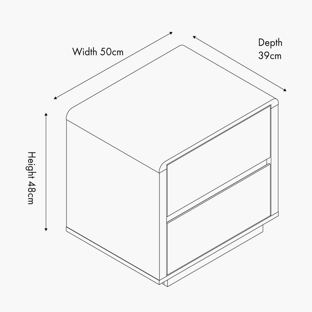 Pacific Eversley Oak Effect Veneer 2 Drawer Unit