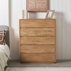 Pacific Eversley Oak Effect Veneer 5 Drawer Unit