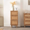Pacific Henrik Natural Rattan 3 Drawer Tall Unit