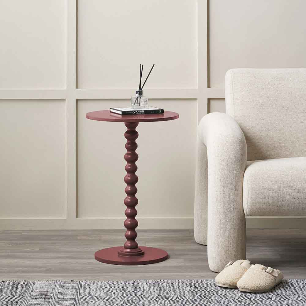 Pacific Margot Mulberry Wood Bobble Side Table