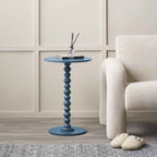 Pacific Margot Navy Wood Bobble Side Table