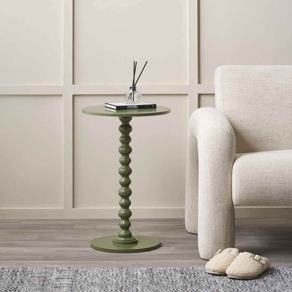Pacific Margot Olive Wood Bobble Side Table