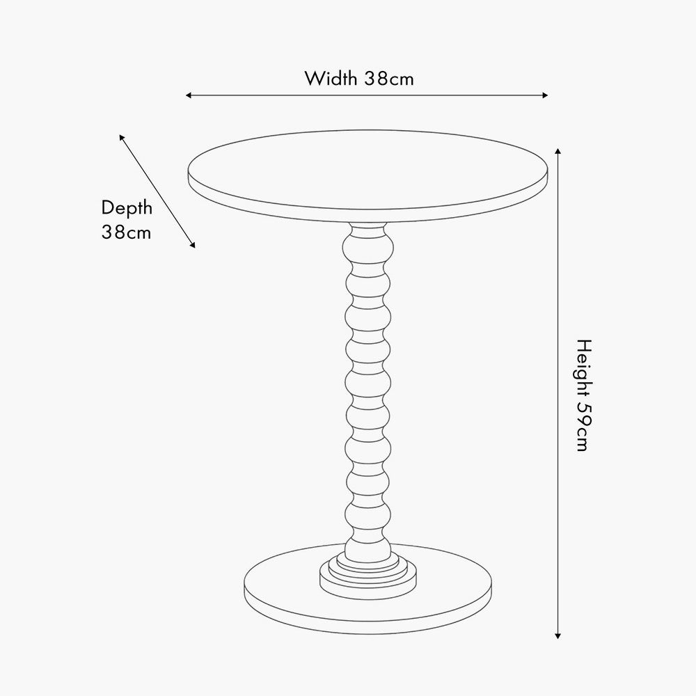 Pacific Margot Terracotta Wood Bobble Side Table