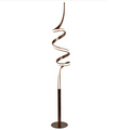 LED Twist Rustic Bronze Floor Lamp
