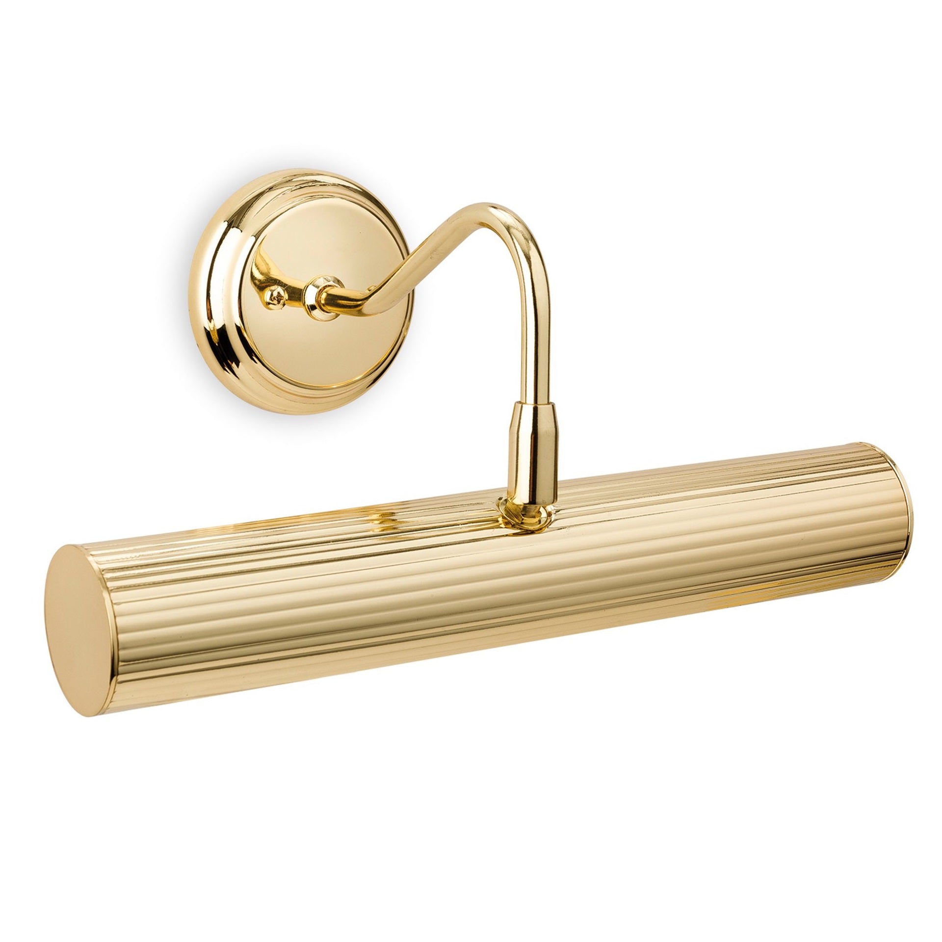Polished Brass Traditional Reeded Picture Light